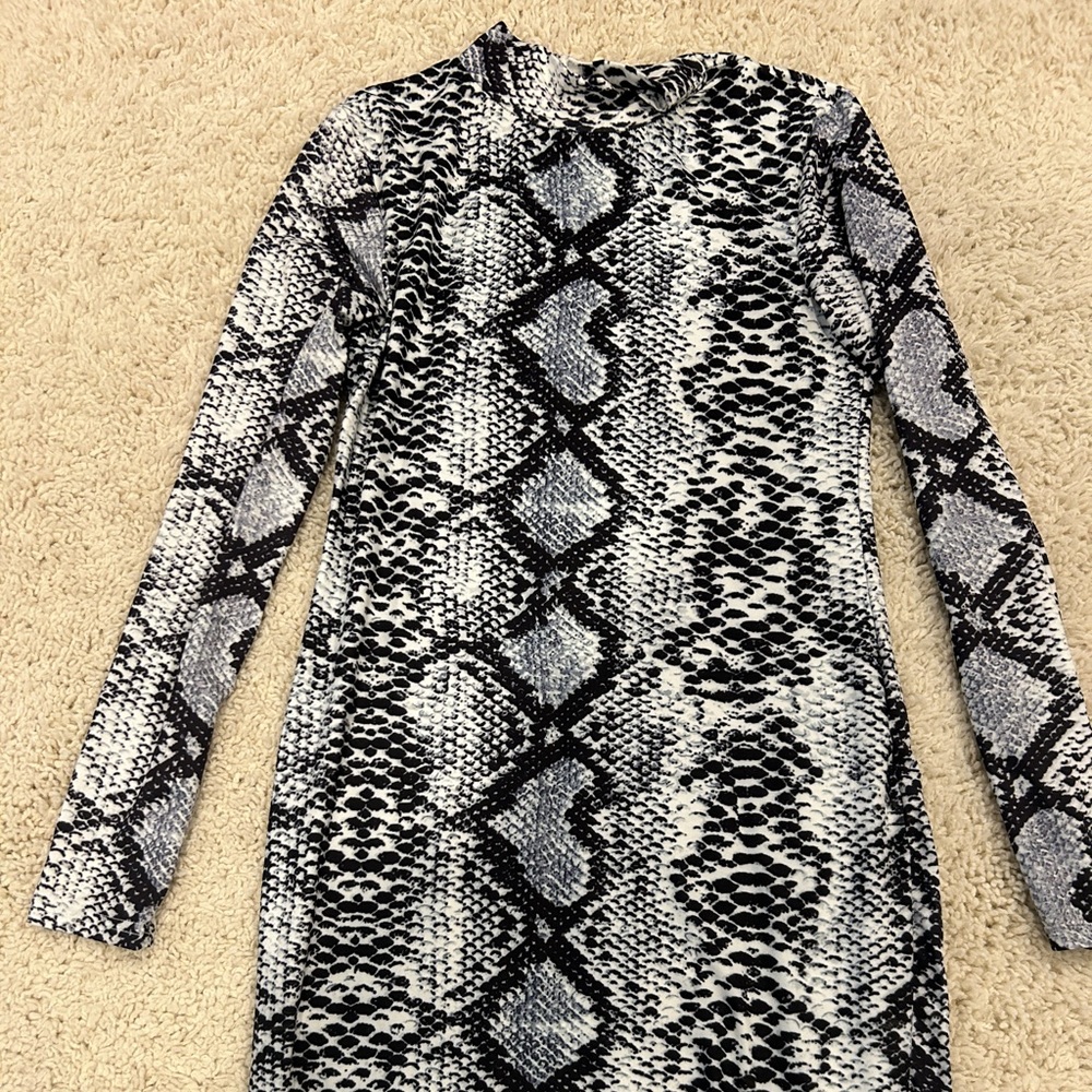 Black and Blue Tiger print dress
